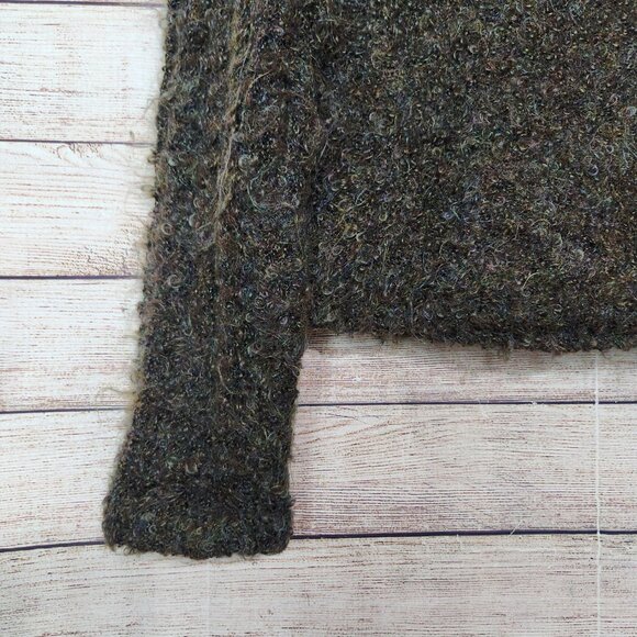 Vintage 80's 90's TEHEN France Mohair Blend Knit Pullover Sweater Cropped Brown - Picture 10 of 11